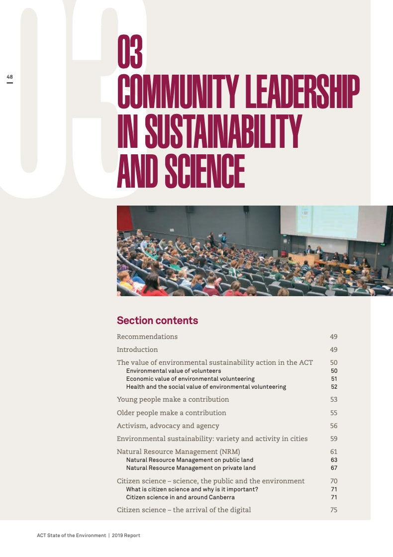 Community leadership in sustainability and science chapter screenshot