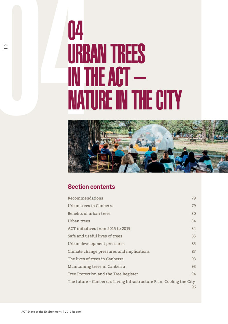 Urban trees in the ACT – Nature in the city chapter screenshot